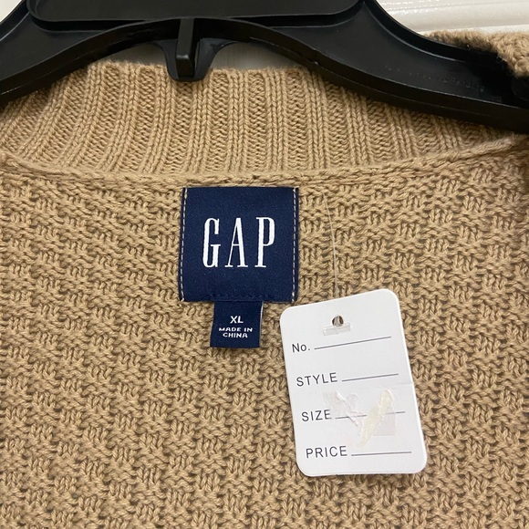 New GAP Beige Taupe Cozy Knit Pocket Cardigan - Picture 5 of 8